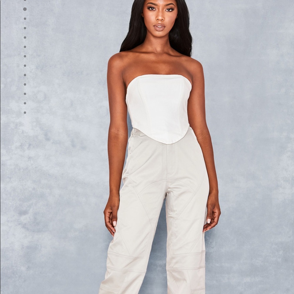 White corset top